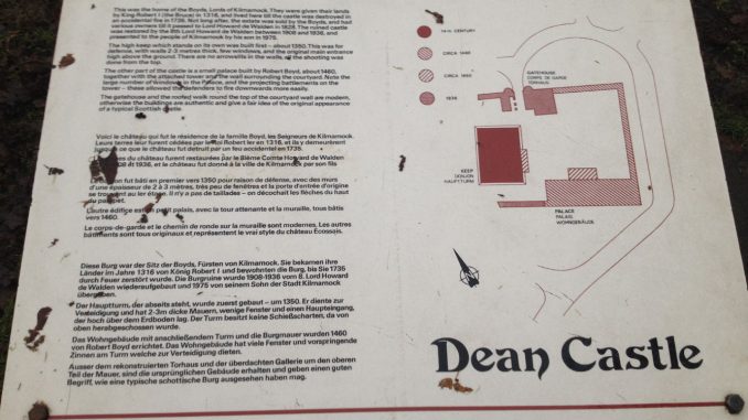 Dean Castle Sign