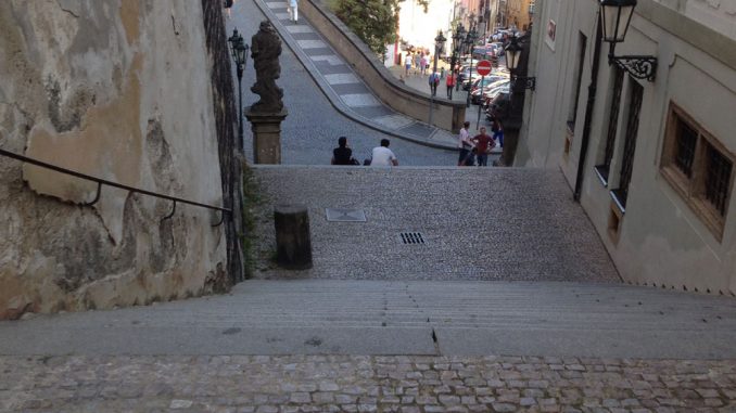 Prague Castle steps top