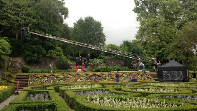 Filming at Pollok Park Gardens