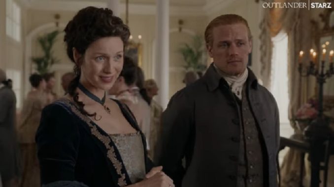 Jamie and Claire at Flora's Party