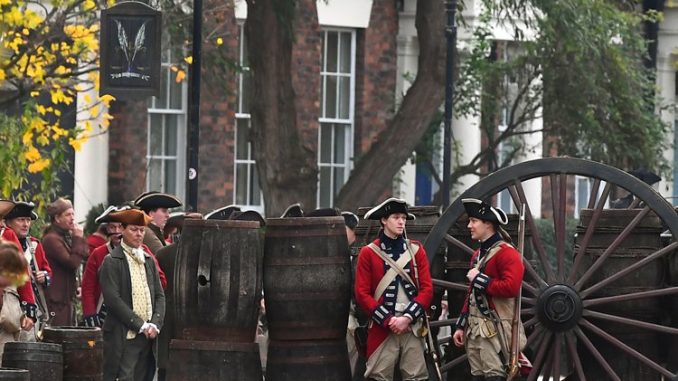 Outlander filming at Canning Street, Liverpool